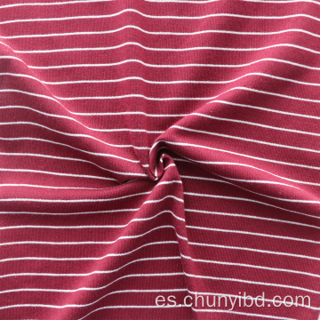 Alegable alta calidad 95%Rayon 5%Patrón de rayas de spandex Tela de camisa de punto solo para hombres Fabricación de ropa deportiva